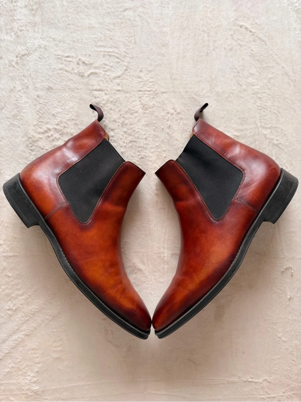 Magnanni Men's Chelsea Boots in Burnt Brown 9